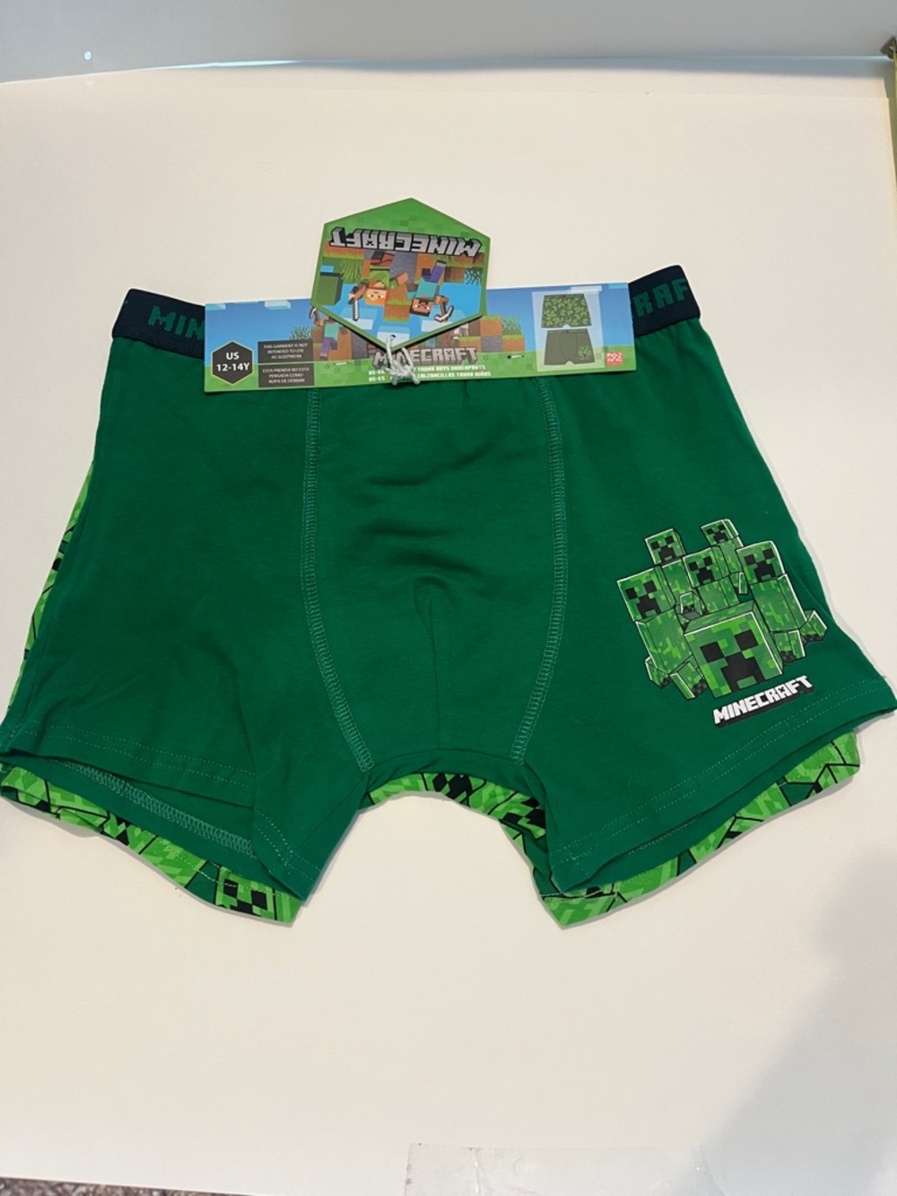 Minecraft Boys' Green Creeper Boxer Briefs